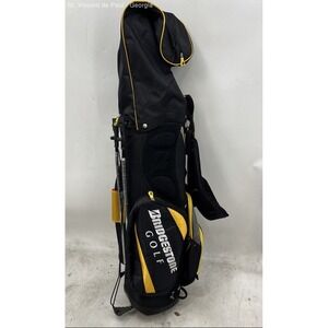 Bridgestone Golf 6 Way Black and Yellow Standing Golf Bag Brand New With Cover